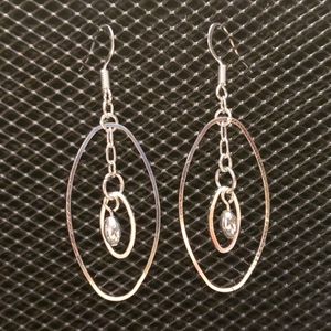 3/$20 | Silver nested oval earrings
